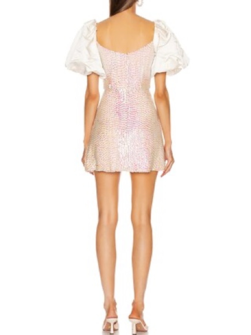 Nwt Markarian Cupid Puff Sleeve Sequin Mini Dress Opal Sz 0 — image 3 of 8